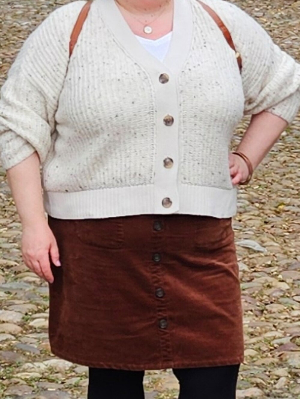 Cotton Torrid Corduroy Button Front Mini Skirt Cognac Brown Cottagecore Size 3X - Picture 6 of 6